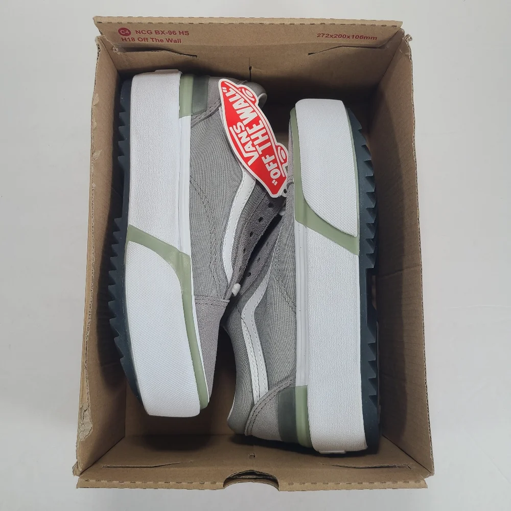 Vans Old Skool Stacked Platform Pastel Drizzle True White Sneakers Women Size 5 - Picture 11 of 12